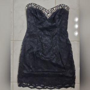 Strapless Black Party Dress